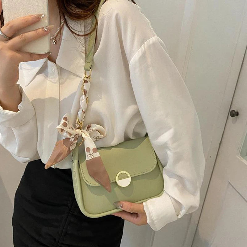 Silk Scarves Women Shoulder Bags INS Female Tote Handbags