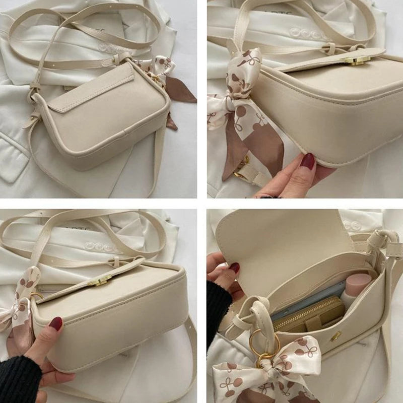 Silk Scarves Women Shoulder Bags INS Female Tote Handbags