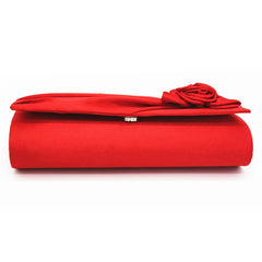 Silk Women Evening Party Bags Clutch Bag Flower With Chain Small Shoulder Handba