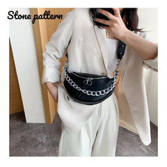 Silver Chain Crossbody Bags For Women Shoulder Messenger Handbags