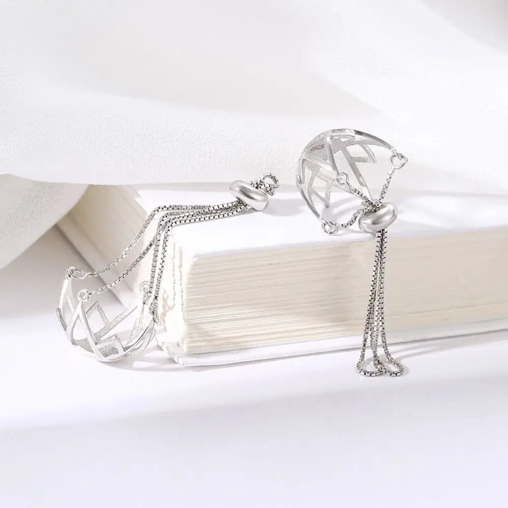 925 Silver Stone Bead Holder Cage Pendant Necklace Accessories