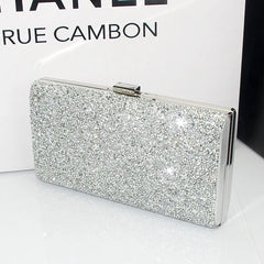 Silver Crossbody Bag Evening Purse Clutch Party Diamond Handbags for Women