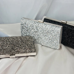 Silver Crossbody Bag Evening Purse Clutch Party Diamond Handbags for Women