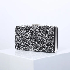 Silver Crossbody Bag Evening Purse Clutch Party Diamond Handbags for Women