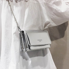 Silver Chain Shoulder Bag for Women Summer Crossbody Bags