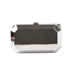 Silver Chain Party Clutch Purse for Women Shoulder Bag Crossbdoy Female