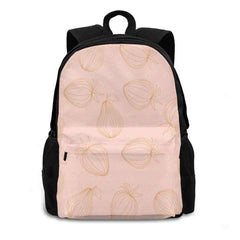 Classic Bag Backpack For Men Women Girls Teenage Peach Strawberry Leaves