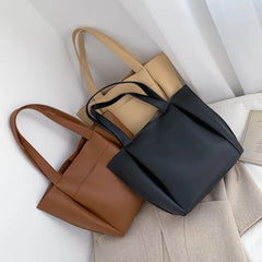 Big Women's Bag Large Capacity Shoulder Bags Pu Leather Handbag High Female Bag