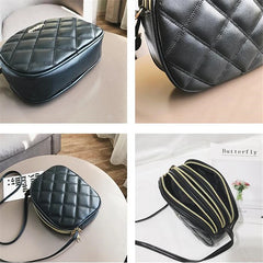 Crossbody Bag Women PU Leather Plaid Shoulder Bag Messenger Bag