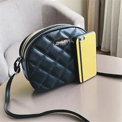 Crossbody Bag Women PU Leather Plaid Shoulder Bag Messenger Bag