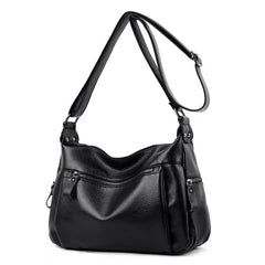 Vintage Leather Messenger Bag Crossbody Women Shoulder Bag