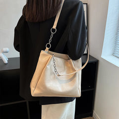Oil Wax Skin Shoulder Bag Casual Totes for Women