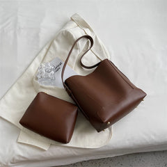 Bucket Crossbody Bag for Women PU Leather Handbags and Purses