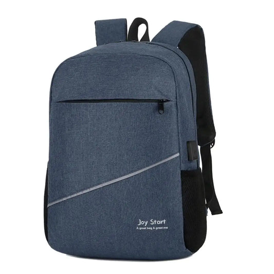 Men Oxford Business Backpack Travel Shoulder Schoolbag USB Charging