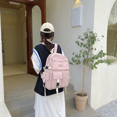 Canvas Backpack Large Capacity Student Hit Laptop High School Book Bag
