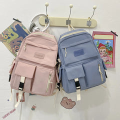 Canvas Backpack Large Student Laptop High School Book Bag Casual Travel