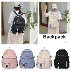 Canvas Backpack Large Capacity Student Hit Laptop High School Book Bag