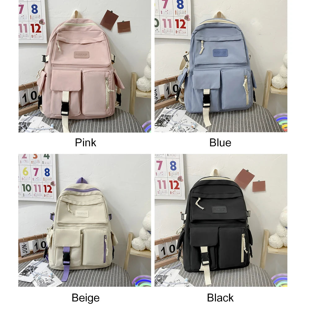 Canvas Backpack Large Student Laptop High School Book Bag Casual Travel