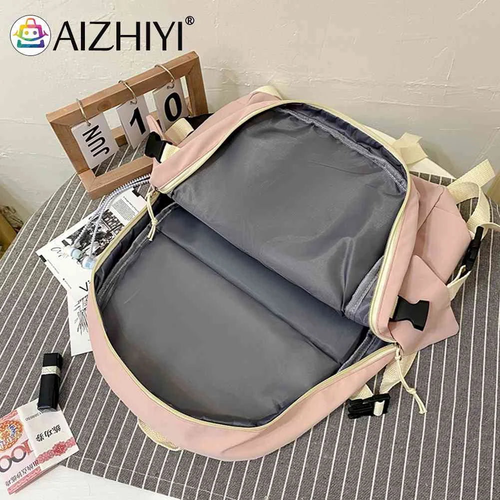 Canvas Backpack Large Capacity Student Hit Laptop School Bag