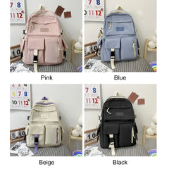 Canvas Backpack Large Capacity Student Hit Laptop High School Book Bag
