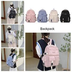 Canvas Backpack Large Capacity Student Hit Laptop High School Book Bag