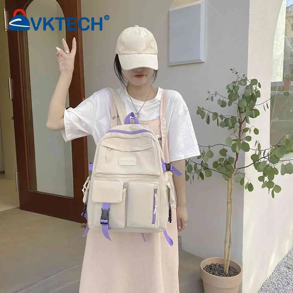 Canvas Backpack Large Capacity Student Hit Laptop Bag