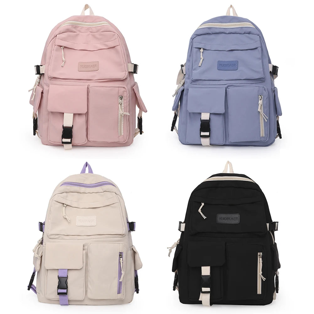 Canvas Backpack Large Capacity Student Laptop High School Book Bag