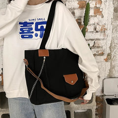 Canvas Shoulder Bag for Women Large Capacity
