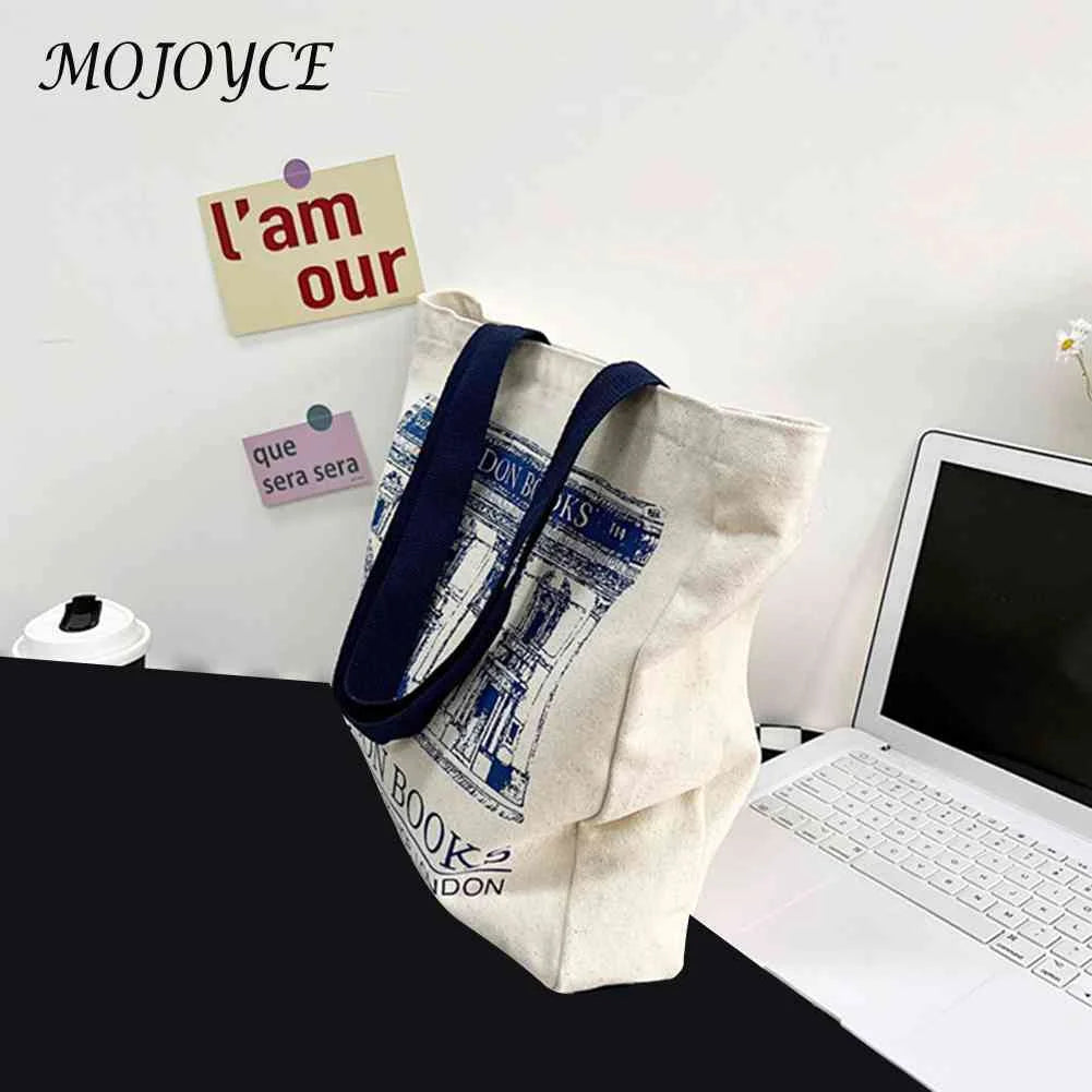 London Bookshop Print Clutch Purse Canvas Bag