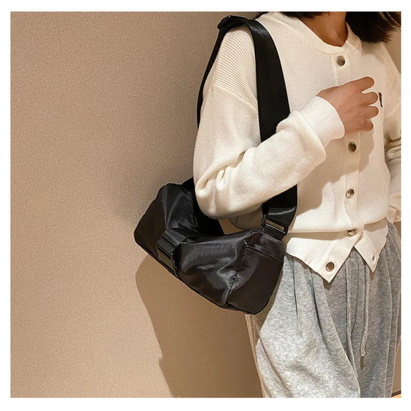 Canvas Crossbody Bag Female Underarm Bags Girl Shoulder Bag