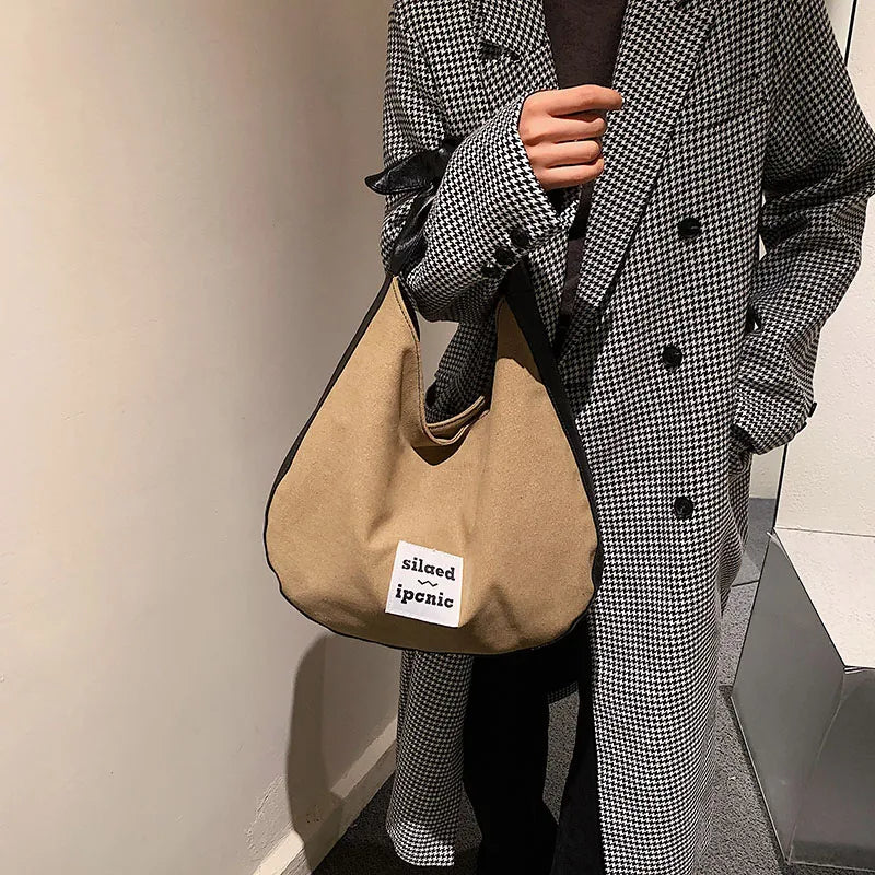 Canvas Hobo Bags for Women Casual Shoulder Bags Handbags Tote Bag