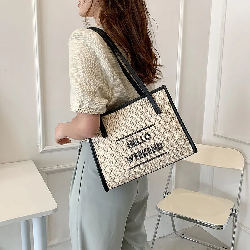 Canvas Shoulder Bag for College Students Women's Tote Bag