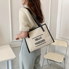 Canvas Shoulder Bag for College Students Women's Tote Bag