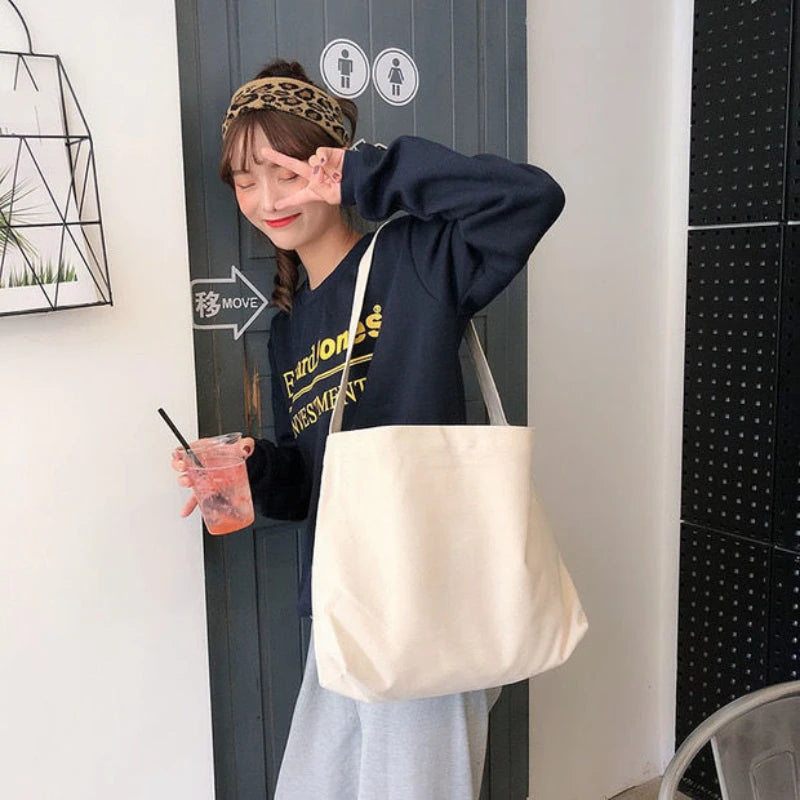 Large Women's Shoulder Bag Canvas Tote Handbag