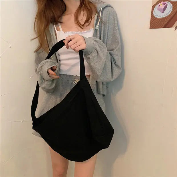 Large Women's Shoulder Bag Canvas Tote Handbag