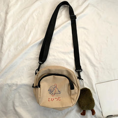 Canvas Women Messenger Bags Small Square Shoulder Crossbody Bag