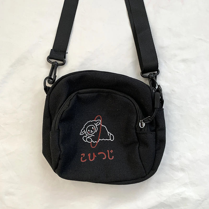 Canvas Women Messenger Bags Small Square Shoulder Crossbody Bag