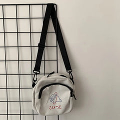 Canvas Women Messenger Bags Small Square Shoulder Crossbody Bag