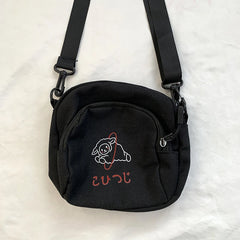 Canvas Women Messenger Bags Girls Cartoons Small Square Shoulder Crossbody Bag