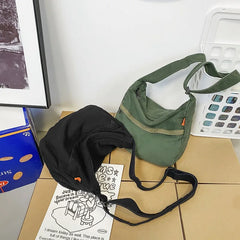 Casual Nylon Crossbody Bags for Woman Retro Literature Art