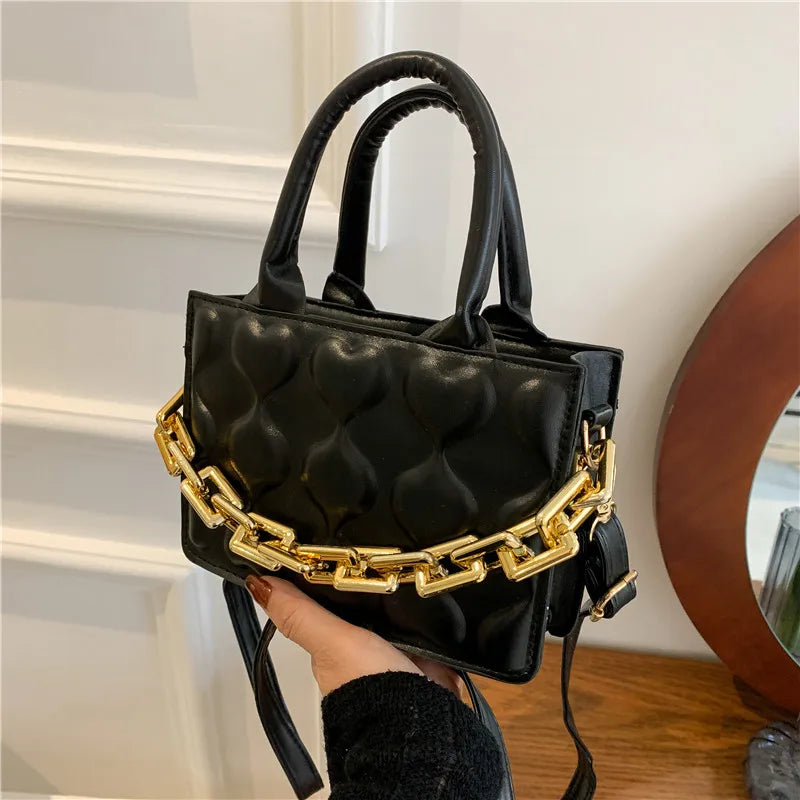 Casual PU Leather Crossbody Bag for Women Soft Solid Shoulder Handbags