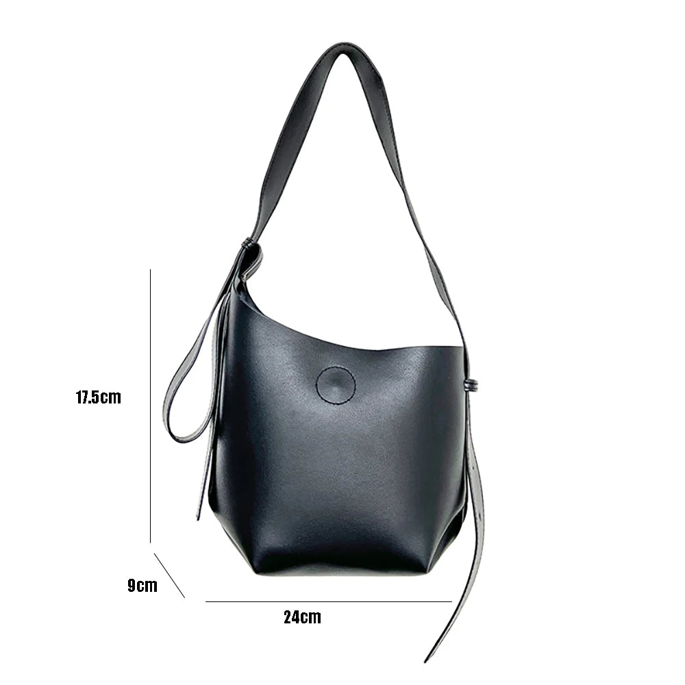 Shoulder Bucket Bag Women Pu Leather Crossbody Handbags
