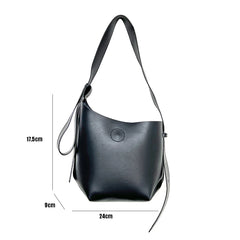 Shoulder Bucket Bag Women Pu Leather Crossbody Handbags