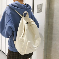 Canvas Women Backpack School Student Book Bag Travel
