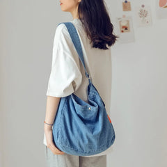 Denim Bag Female Students Shoulder Bag Large Capacity Crossbody Bag