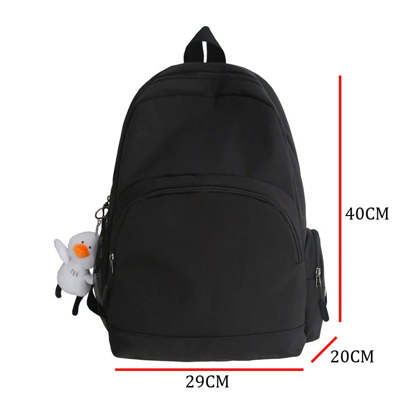 Nylon Women Backpack College Style Large Capacity Travel Rucksack School Bags