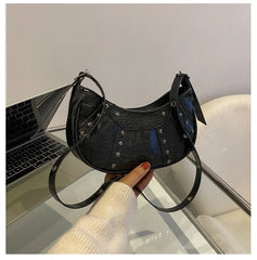 Vintage Leather Hobos Shoulder Bag for Women