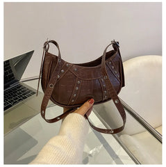 Vintage Leather Hobos Shoulder Bag for Women