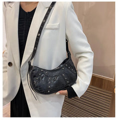 Vintage Leather Hobos Shoulder Bag for Women