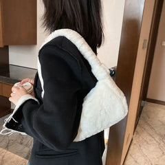 Winter Furry Ladies Clutch Purse Handbag Underarm Bag